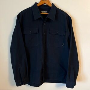 Eddie Bauer Chamois Navy 100% Cotton Heavy Flannel Double Brushed Outdoor XL